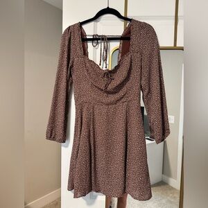 Abercrombie Brown Polka Dot Dress